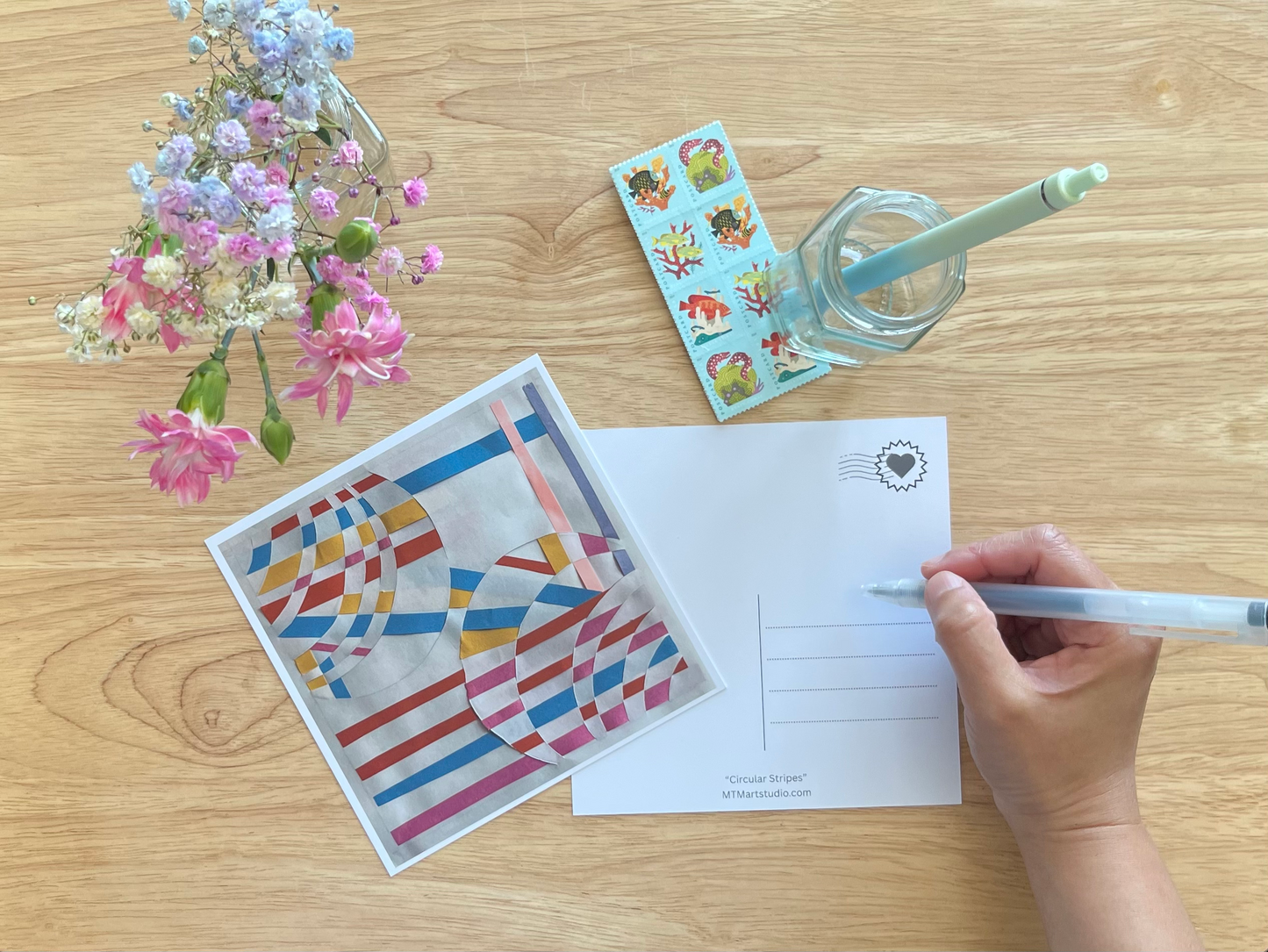 Circular Stripes — Art Postcard